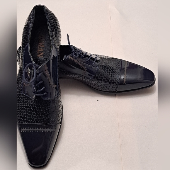 NWOT Crocodile Black Wing Tip Shoes    Size 9.5 (42) main image 10